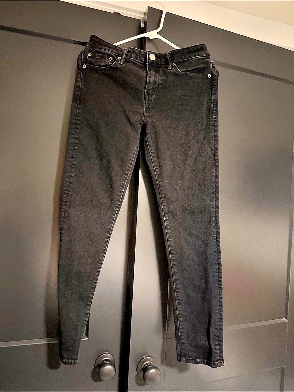 American Eagle AirFlex+ Skinny Jean Skinny Jeans in Black Waist 30 x 30 Good use